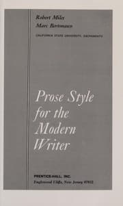 Tapa de Prose style for the modern writer