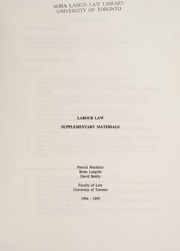 Tapa de Labour law