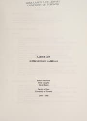 Tapa de Labour law