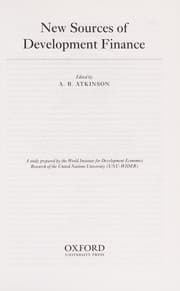 Tapa de New sources of development finance
