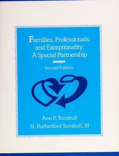 Tapa de Families, professionals, and exceptionality