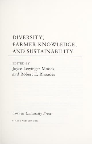 Tapa de Diversity, farmer knowledge, and sustainability