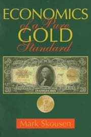 Tapa de Economics of a pure gold standard