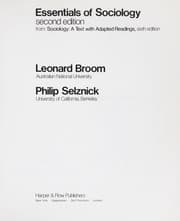 Tapa de Essentials of sociology