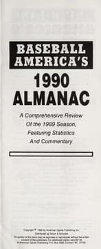 Tapa de Baseball America's 1990 Almanac (Baseball America  Almanac)