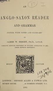 Tapa de An Anglo-Saxon reader and grammar