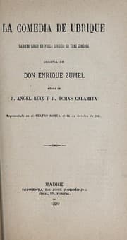 Tapa de La comedia de Ubrique