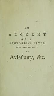 Tapa de An account of a contagious fever, which prevailed lately at Aylesbury, and in some of the adjacent parts of Buckinghamshire