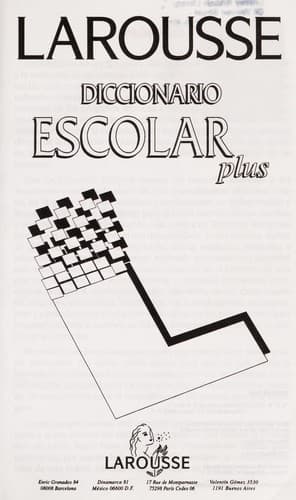 Tapa de Diccionario Escolar Plus