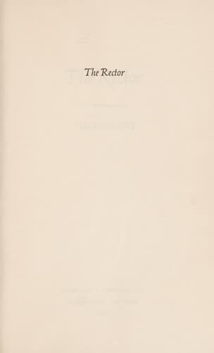 Tapa de The rector