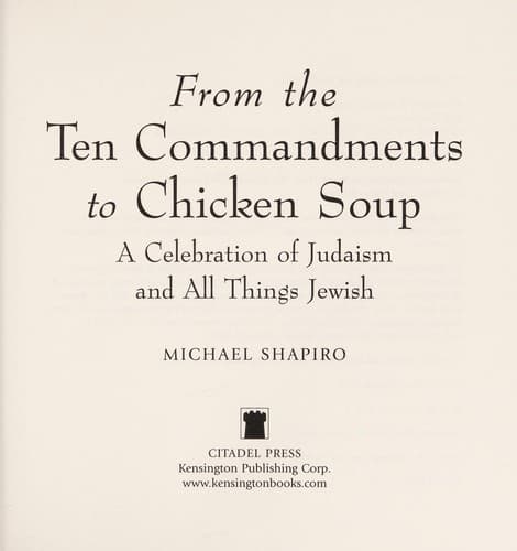 Tapa de From the Ten Commandments to chicken soup
