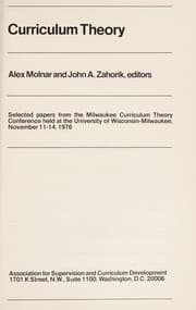 Tapa de Curriculum theory
