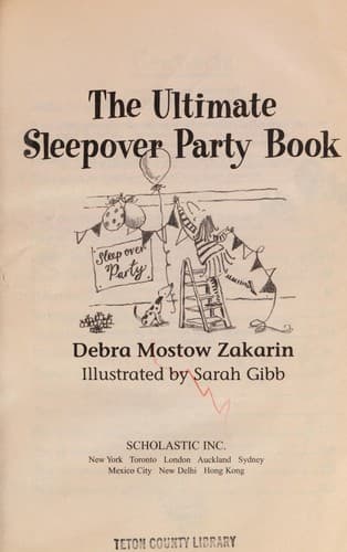 Tapa de The Ultimate sleepover party book