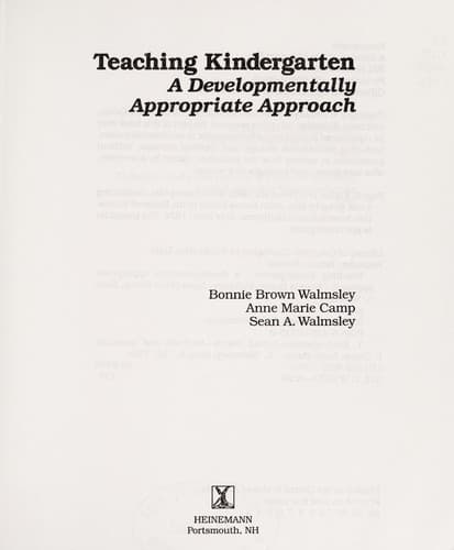 Tapa de Teaching kindergarten