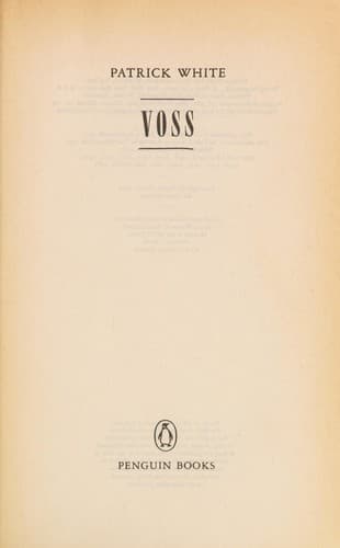Tapa de Voss (Modern Classics)