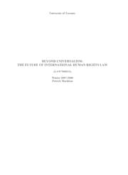 Tapa de Beyond universalism : the future of international human rights law (Law708H1S)