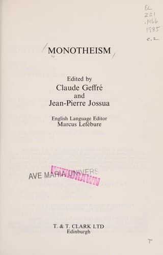 Tapa de Monotheism