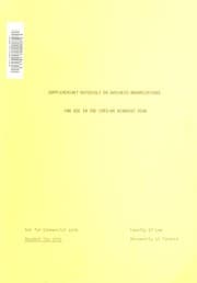 Tapa de Supplementary cases and materials on business organizations