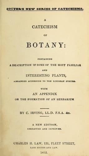 Tapa de A catechism of botany