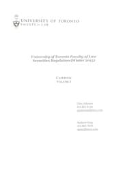 Tapa de Securities regulation