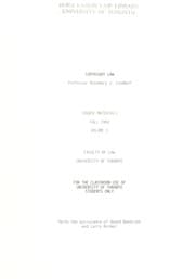 Tapa de Copyright law