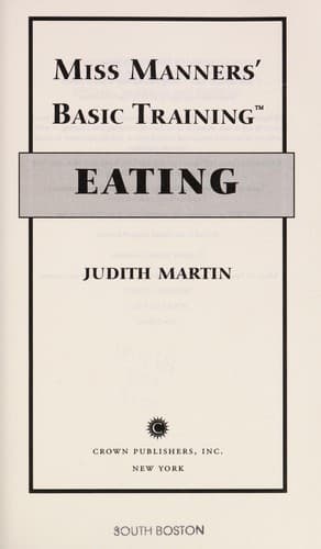 Tapa de Miss Manners' basic training