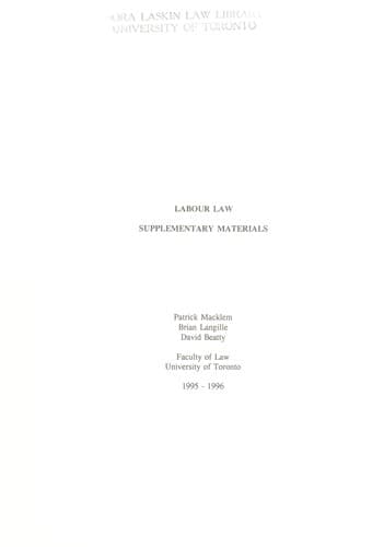 Tapa de Labour law