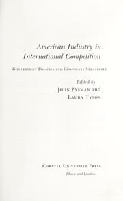 Tapa de American industry in international competition