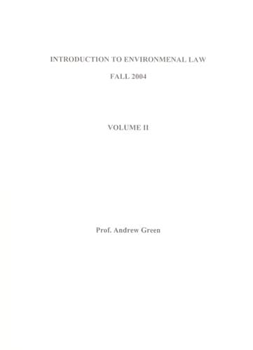 Tapa de Introduction to environmental law