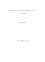 Tapa de Introduction to environmental law