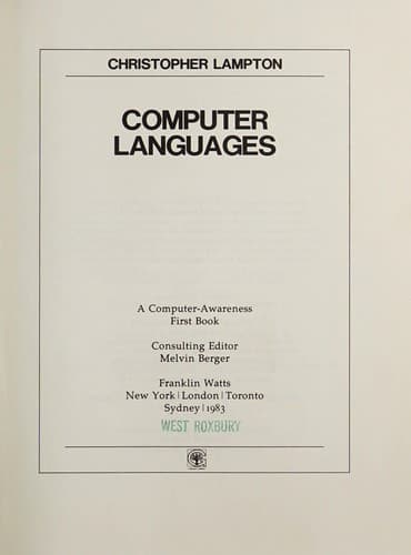 Tapa de Computer languages