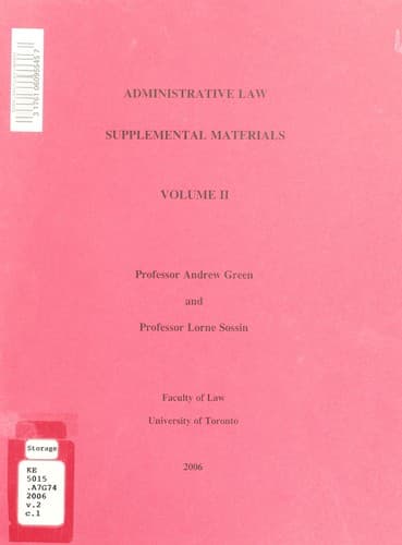 Tapa de Administrative law