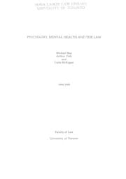 Tapa de Psychiatry, mental health and the law