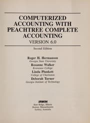 Tapa de Computerized accounting with Peachtree complete accounting version 6.0