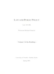 Tapa de Law and public policy