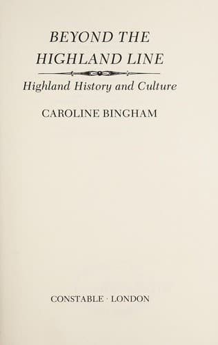 Tapa de Beyond the Highland line
