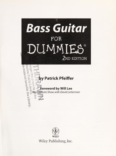 Tapa de Bass guitar for dummies