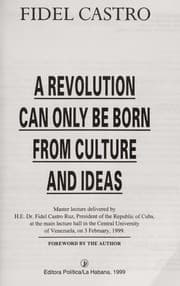 Tapa de A revolution can only be born from culture and ideas