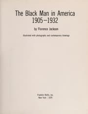 Tapa de The Black man in America, 1905-1932
