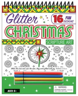 Tapa de Glitter Christmas Scripture Art