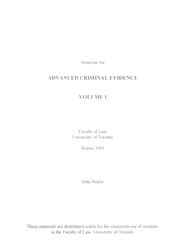 Tapa de Materials for advanced criminal evidence