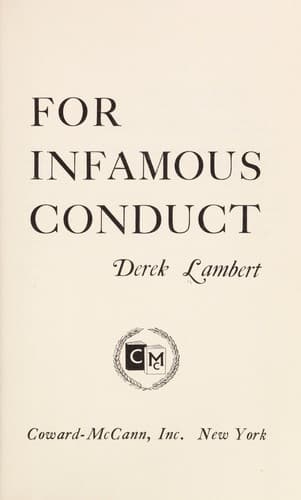 Tapa de For infamous conduct
