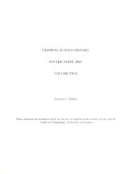 Tapa de Criminal justice history