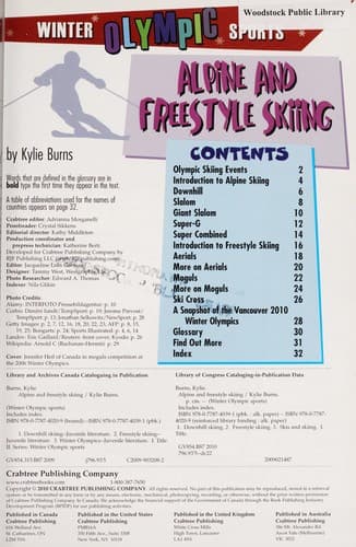 Tapa de Alpine and freestyle skiing