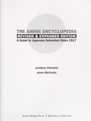 Tapa de The anime encyclopedia