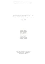 Tapa de Feminist perspectives on law