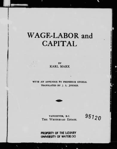 Tapa de Wage-labor and capital