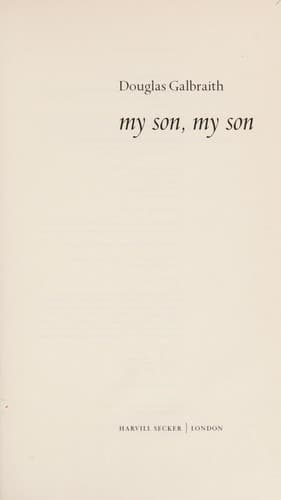 Tapa de My son, my son