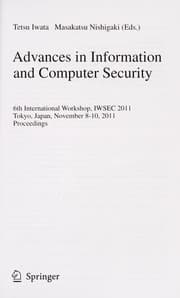 Tapa de Advances in Information and Computer Security