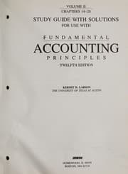 Tapa de Study guide with solutions for use with
